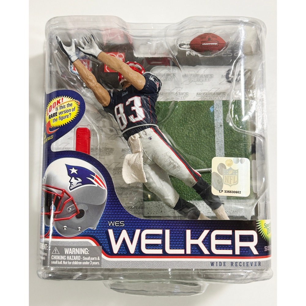 McFarlane Toys Action Figure NFL Series 26 Wes Welker New England Patriots Navy